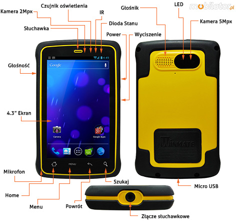 winmate e430m2 android 4.1 tablet przemysłowy kolektor danych