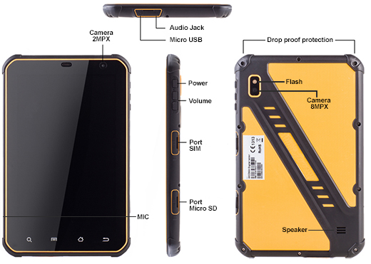rugged tablet industrial warehouse outdoor military smartphone sincoole st8200