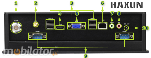 HAXUN Industrial Panel-PC Ha-IPC104-D2550 Komputer przemysłowy Panel PC Ha-IPC104-D2550 Norma odporności IP65 Przemysłowy komputer panelowy Ekran rezystancyjny 5 wire resistive wyświetlacz 10 cali mobilator.pl New Portable Devices Windows