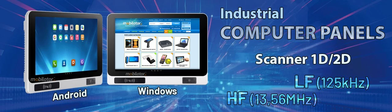 Touch Computer Panel with 2D Scanner and RFID HF+LF