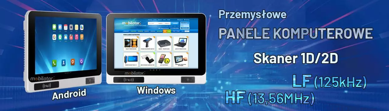 Przemysłowe Dotykowe Komputery Panelowe ze skanerem i RFID