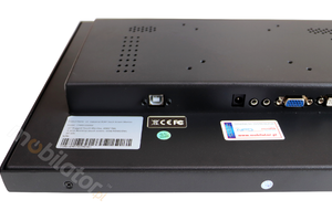 Czarny monitor panelowy przemysłowy LED