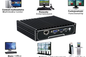 Wzmocniony mini Komputer Przemysłowy Fanless MiniPC IBOX-NM21 v.6