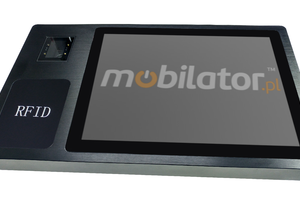 Reinforced Capacitive Industrial Panel PC with RFID HF reader and scanner 1D -  MobiBOX J1900 15