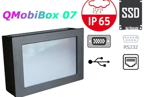 Wzmocniony, metalowy Panel PC przemysłowy czarny  multimedialny