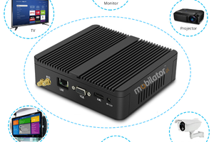 Fanless MiniPC Small Mini Industrial Computer yBOX-A30X(1LAN)-N2815 v.5