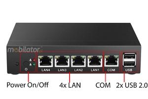 Computer Industry Fanless MiniPC  MiniPC yBOX - X33 (4 LAN) - J1900 v.3