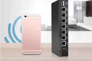 Mały Wzmocniony Bezwentylatorowy Komputer Przemysłowy z 6-cioma kartami sieciowymi LAN - MiniPC yBOX - X33 (6 LAN) - 1037U Barebone