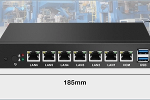 Mały Wzmocniony Bezwentylatorowy Komputer Przemysłowy z 6-cioma kartami sieciowymi LAN - MiniPC yBOX - X33 (6 LAN) - 1037U v.1