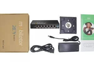 Wzmocniony Bezwentylatorowy Mini Komputer Przemysłowy z 6-cioma kartami sieciowymi LAN - MiniPC yBOX - X33 (6 LAN) - 1007U v.2