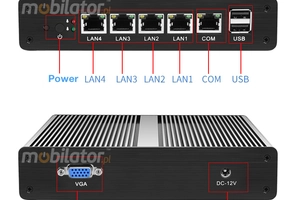 Computer Industry Fanless MiniPC  MiniPC yBOX - X34 (4 LAN) - J1900 v.4