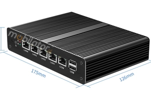 Computer Industry Fanless MiniPC  MiniPC yBOX - X34 (4 LAN) - J1800 v.2