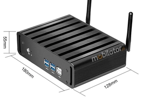  Industrial minicomputer with passive cooling MiniPC yBOX- 31X-3205U Barebone
