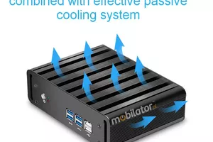 Resistant fanless mini industrial computer with passive cooling MiniPC yBOX-X31-i3 6100U v.5