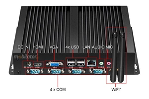 Computer Industry Fanless MiniPC  yBOX - X26G (4COM) - J1900 Barebone