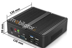 Industrial mini computer with passive cooling MiniPC yBOX-A30X(2LAN)-J1900 v.5