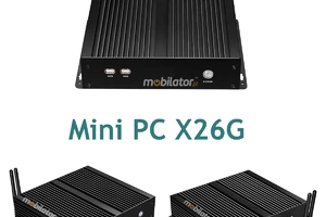 Industrial mini computer with 4xCOM RS232 + 2xLAN - MiniPC yBOX X26G(4COM)-J1900 v.2
