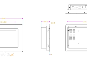 Niewielkich wymiarów monitor panelowy