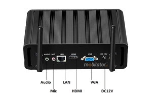 Small efficient fanless industrial mini computer with passive cooling MiniPC yBOX-X31-i7 4500U Barebone