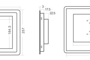 Kompaktowy monitor dotykowy do montażu w szafie