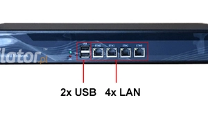 MiniPC yBOX 1U - J1900 v.2 Wzmocniony komputer przemysłowy z chłodzeniem pasywnym i 4x LAN - do szafy rakowej