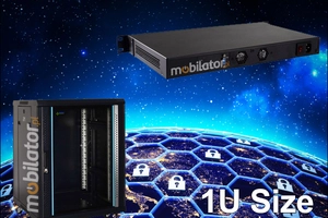 MiniPC yBOX 1U - J1900 v.3 Wzmocniony komputer przemysłowy z chłodzeniem pasywnym i 4x LAN - do szafy rakowej