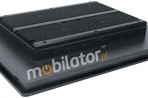 przemysłowy komputer panelowy czarny metalowy cichy