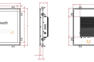 CETouch CTPC170RD3 v.1 - 17-to calowy dotykowy komputer panelowy przemysłowy (bezwentylatorowy) o odporności klasy IP65 na panel przedni
