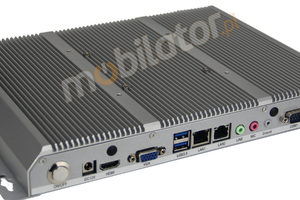 Minimaker BBPC-K03 (i3-7020U) miniPC v.8- komputer przemysłowy z dodatkowym chłodzeniem, procesorem Inter Core i3, 2x LAN RJ45 oraz porty szeregowe 6x COM