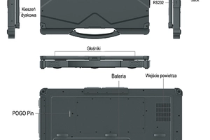 Solidny laptop przemysłowy odporny na kurz i wilgoć