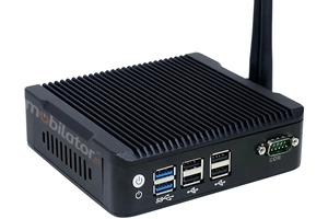 IBOX N5 v.1 - Sturdy miniPC with Intel Celeron quad-core processor, 4x USB 2.0, 2x USB 3.0, 1x RS232 and 2x RJ-45 LAN connectors