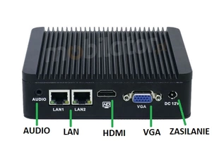 IBOX N3 v.3 - Resistant miniPC with Intel Celeron processor, 4GB RAM, 128GB SSD, 4x USB 2.0, 2x USB 3.0 and 2x RJ-45 LAN, 1x VGA