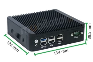 IBOX N3 v.4 - miniPC with Intel Celeron processor, WiFi, BT, 4x USB 2.0, 2x USB 3.0 and 2x RJ-45 LAN, 8GB DDR3L RAM and 128GB SSD disk