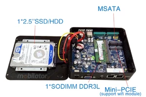 IBOX N3 v.9 - Rugged miniPC with 8GB RAM, 2TB HDD, Intel Celeron processor, 4x USB 2.0, 2x USB 3.0 and 2x RJ-45 LAN 