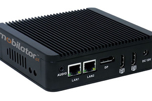 IBOX N5 v.2 - Industrial miniPC with 4x USB 2.0, 2x USB 3.0, 1x DP, 2x RJ-45 LAN, WiFI and BT, 4GB RAM and 64GB SSD connectors