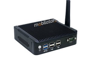 IBOX N5 v.2 - Industrial miniPC with 4x USB 2.0, 2x USB 3.0, 1x DP, 2x RJ-45 LAN, WiFI and BT, 4GB RAM and 64GB SSD connectors