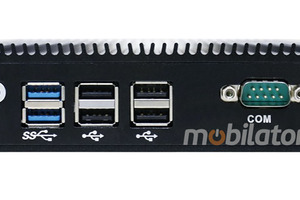 IBOX N5 v.2 - Industrial miniPC with 4x USB 2.0, 2x USB 3.0, 1x DP, 2x RJ-45 LAN, WiFI and BT, 4GB RAM and 64GB SSD connectors