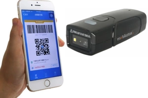 MobiScan H428W - portable mini 2D barcode reader (connection via Bluetooth and RF wireless)