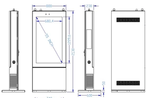 najwyższa jakość ekran pojemnościowy Totem stojący Trex 55 