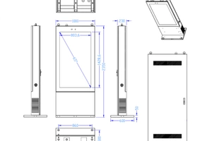 NoMobi Trex 65 v.15.1 - Wodoodporny totem LCD z interaktywnym ekranem HD, wbudowaną regulacją temperatury, alarmem przeciwkradzieżowym i dostawą lotniczą (ok. 14 dni)