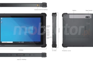  Wstrząsoodporny 10.1 calowy tablet z wydajnym procesorem Intel Core i7-8550U bezprzewodowy bezwentylatorowy funkcjonalny Emdoor I12U