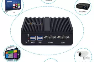 HyBOX H3 - Celeron J4125 -  Energooszczędny miniPC przemysłowy w metalowej obudowie do użytku w transporcie i na magazynie