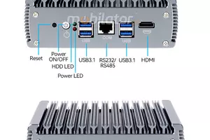 MiniPC yBOX-X56 I7 1165G7 8GB RAM 256GB SSD mSATA v2 - sześć złączy LAN Gigabit Ethernet dwie anteny WIFI 3G 4G fanless