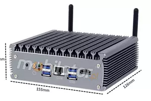 MiniPC yBOX-X56 I7 1165G7 32GB RAM 1000GB SSD M.2 v5  -  wymiary kompaktowego uniwersalnego małego komputera przemysłowego