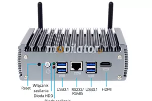 Bezwentylatorowy komputer przemysłowy 6*LAN, HDMI i procesorem Intel i3, 4GB RAM, 128GB SSD odporny na niskie temperatury yBOX-X56