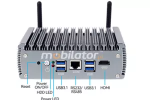 yBOX-X56-(6LAN)-I5 1135G7 Mały komputer przemysłowy dla transportu, Bluetooth, Wifi, 8GB RAM, 256GB SSD