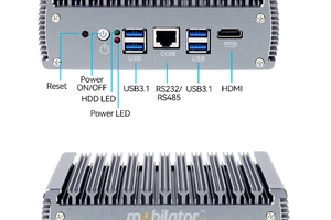 MiniPC yBOX-X56 - Złącza budżetowy komputer przemysłowy bezwentylatorowy