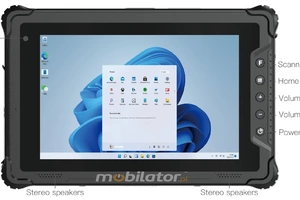 Emdoor I88N v.7 - Powerful tablet (IP65) for industrial use - Intel N100 processor, 8GB/128GB, robust 5000mAh battery - Windows 11PRO