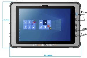 Mobipad 10DS-RTC v.2 - 10.1-inch rugged tablet with Intel i5 processor, 10000mAh battery, 4G, NFC, GPS, and 2D scanner - for logistics, warehouses, and field tasks