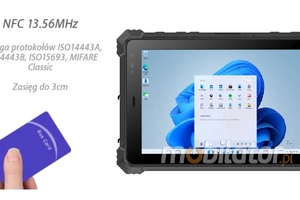 Mobipad 08DS-RTNL v.1 - Pancerny tablet 8cali IP68 z Windows 10, Intel N5100, 8GB RAM, 128GB ROM - idealny do pracy w terenie